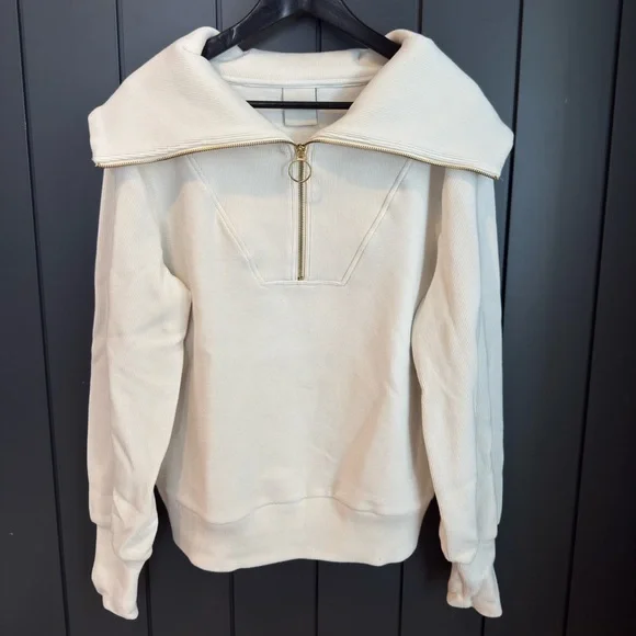 Varley Cream Zip-Up Jacket - Picture 2 of 3